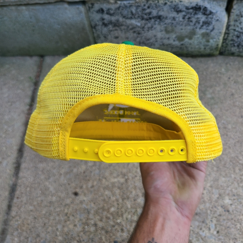 vintage John Deere Green and Yellow Trucker Hat - Picture 3 of 3